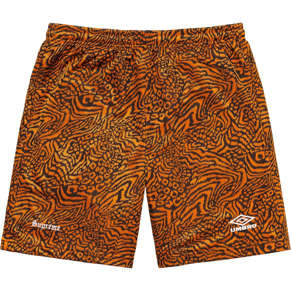 Pantalones Cortos Supreme Jacquard Animal Print Soccer Naranjas | Supreme 270BC